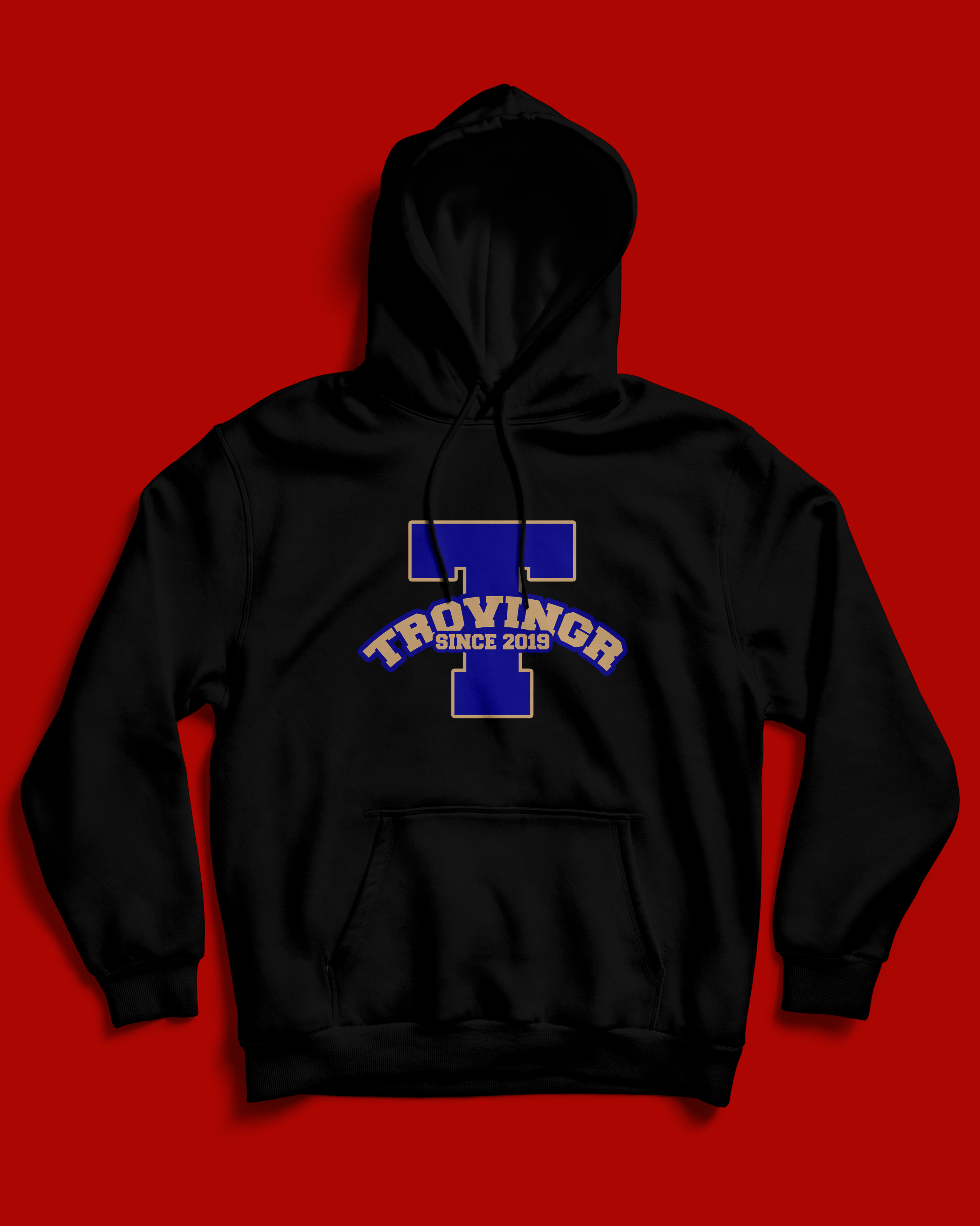 TROVINGR Exclusive Bold Edition men’s black hoodie