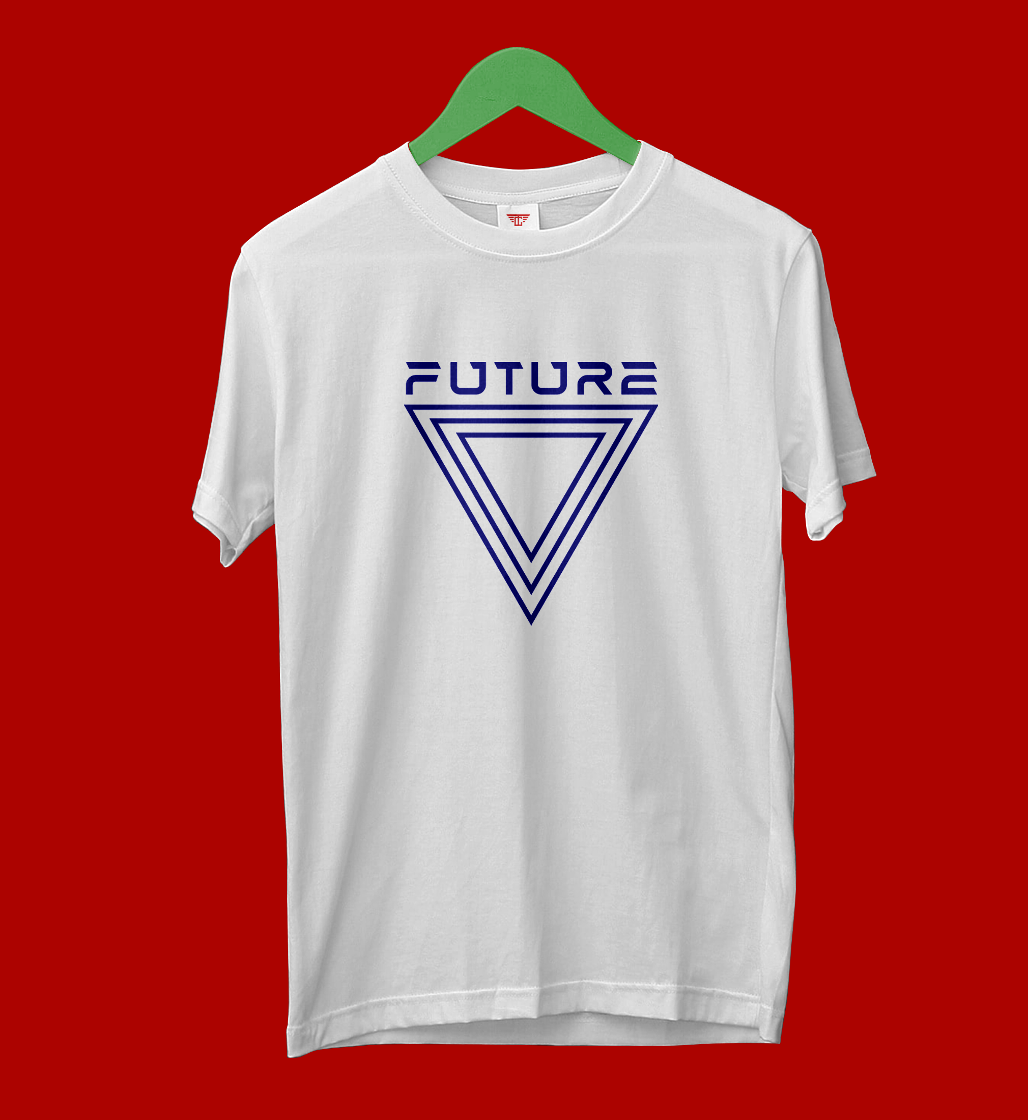 Cyberpunk Future men’s round neck white regular fit tshirt