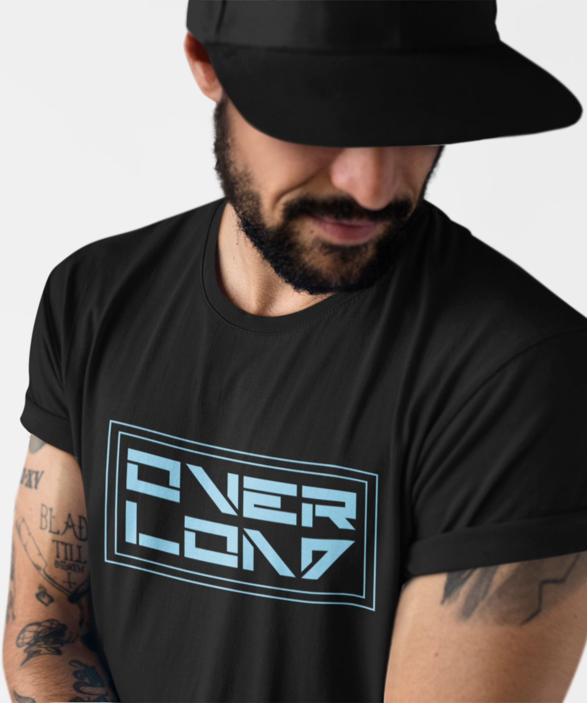 Overload men’s round neck black tshirt