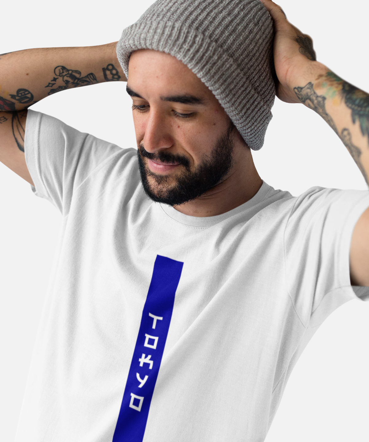 Tokyo men’s round neck white tshirt