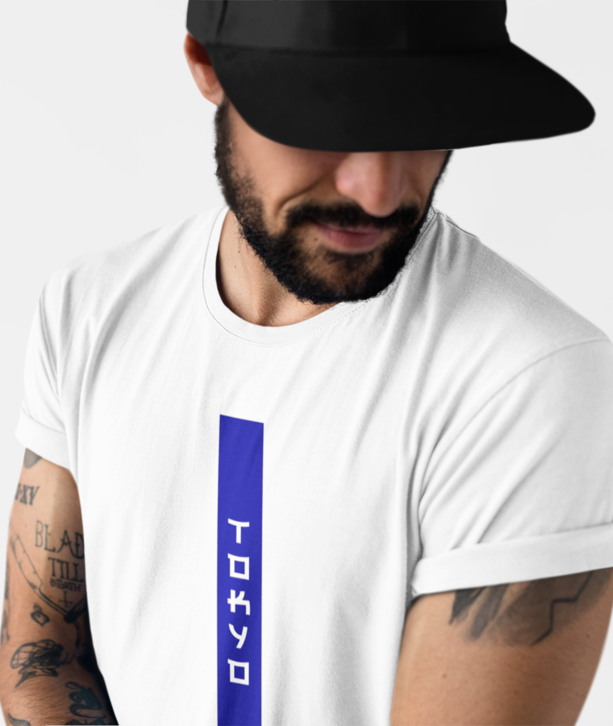 Tokyo men’s round neck white tshirt