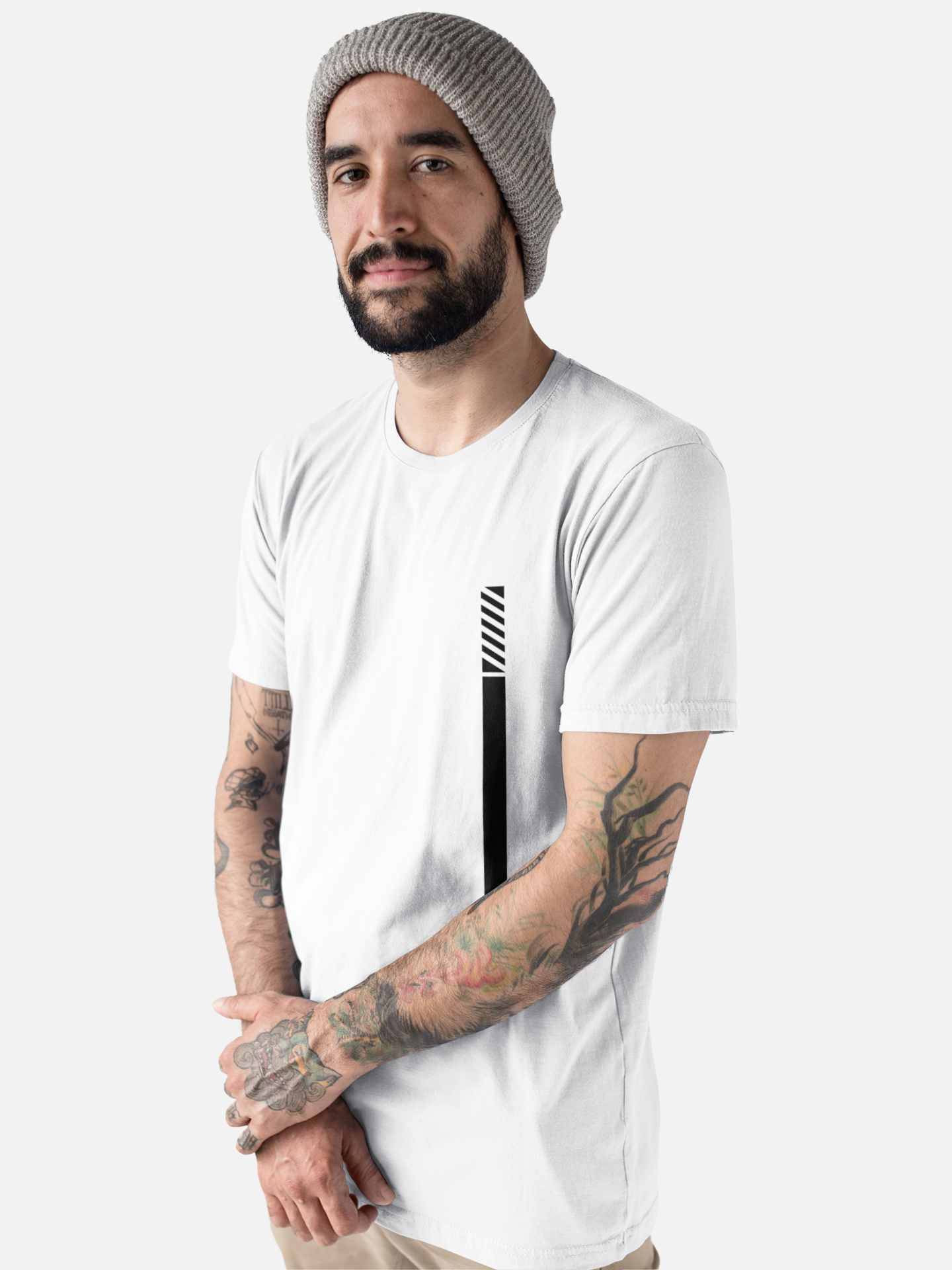 Samurai Sword men’s round neck white tshirt