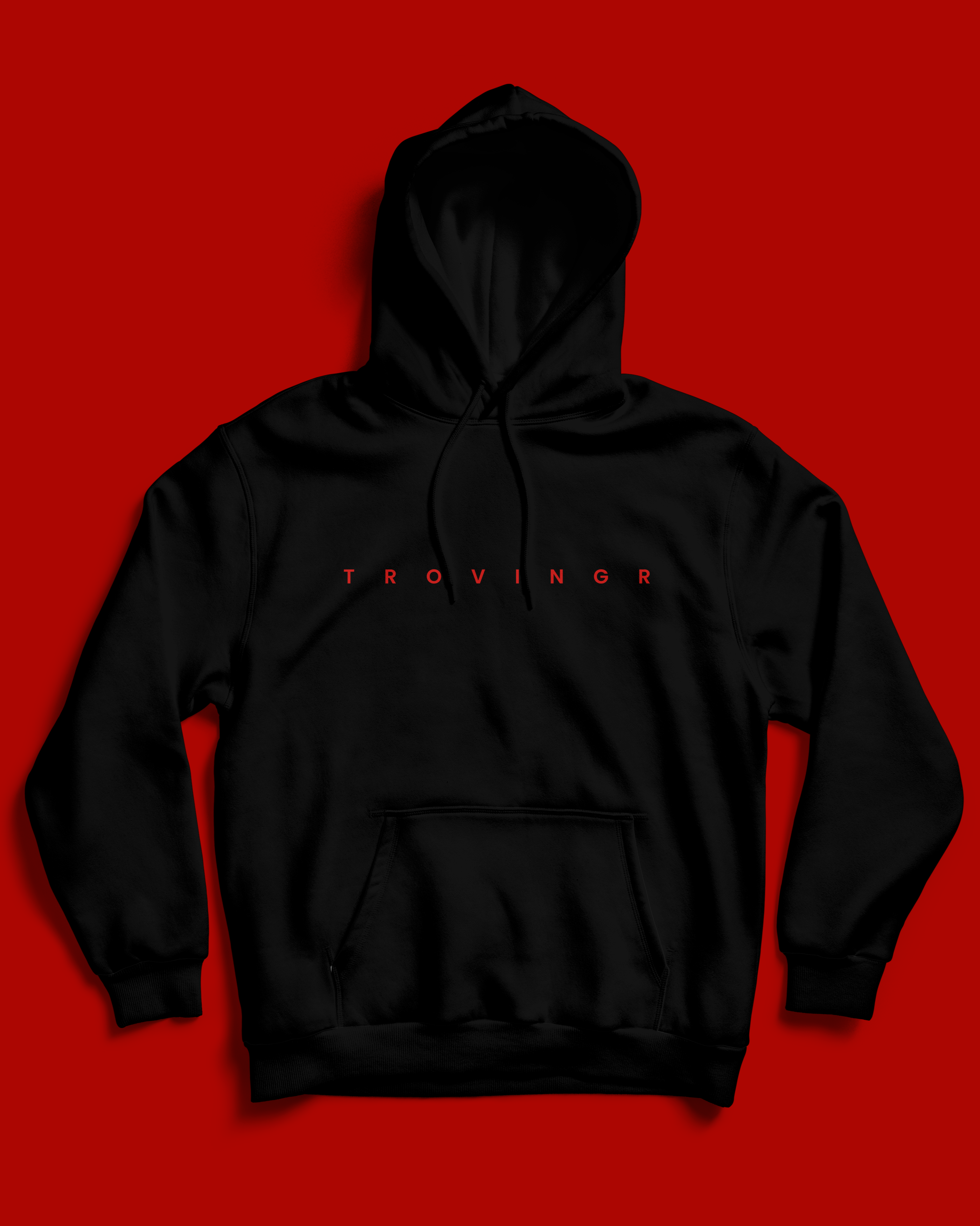 TROVINGR Exclusive Minimal men’s black hoodie