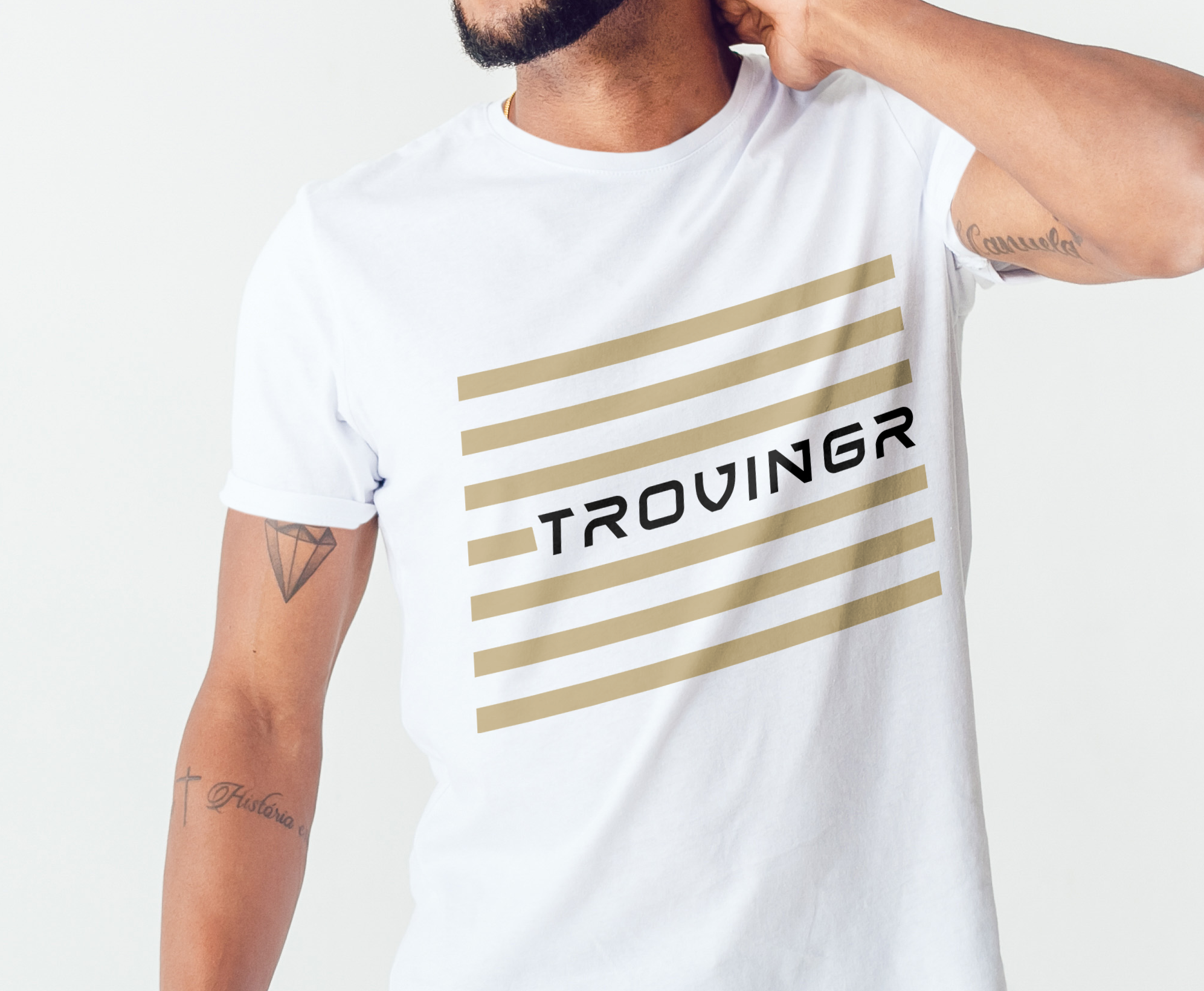 Street master men’s round neck white regular fit tshirt