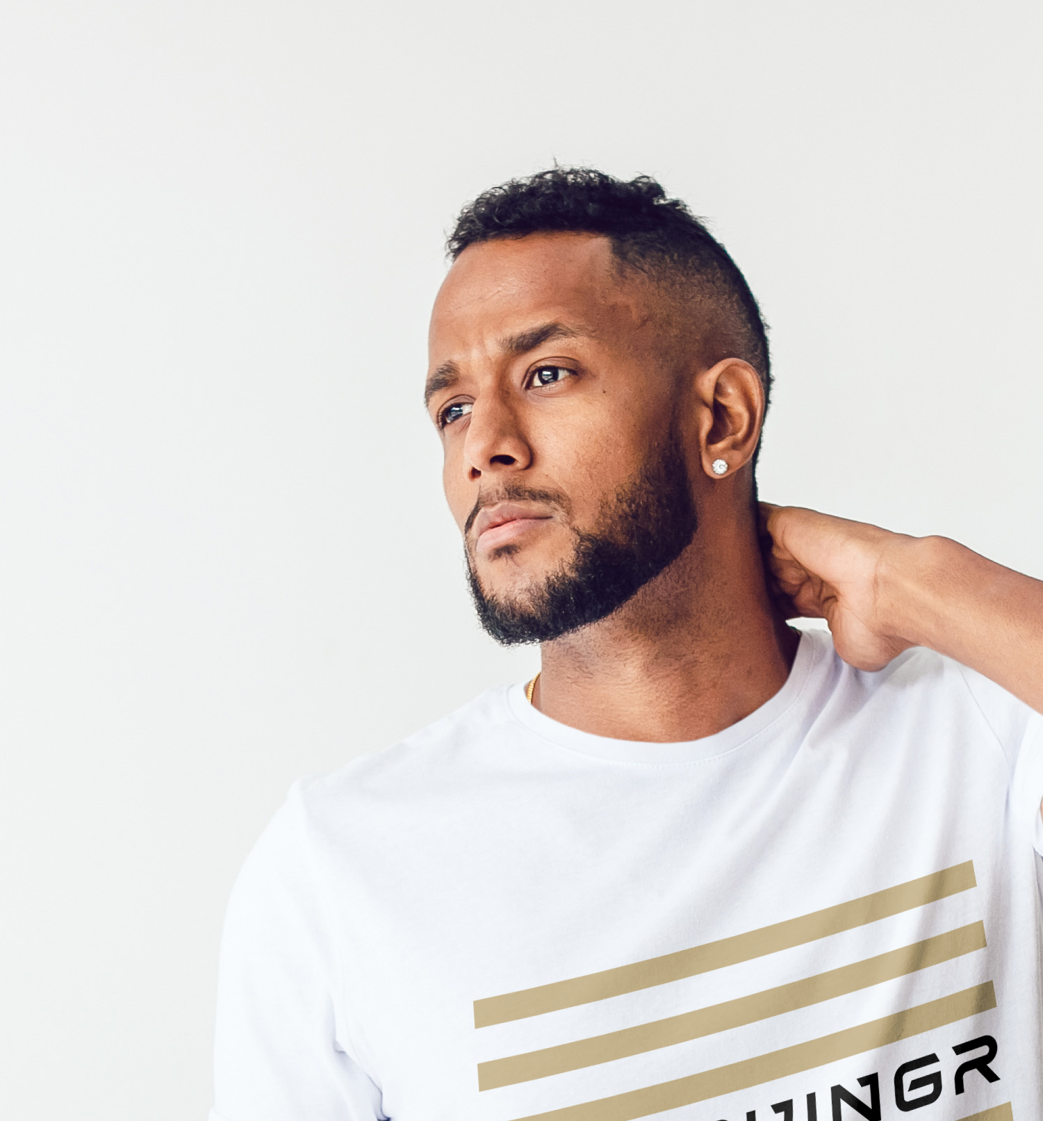 Street master men’s round neck white regular fit tshirt